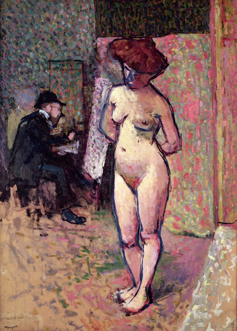 Manguin Atölyesinde Matisse Tablosu by Albert Marquet