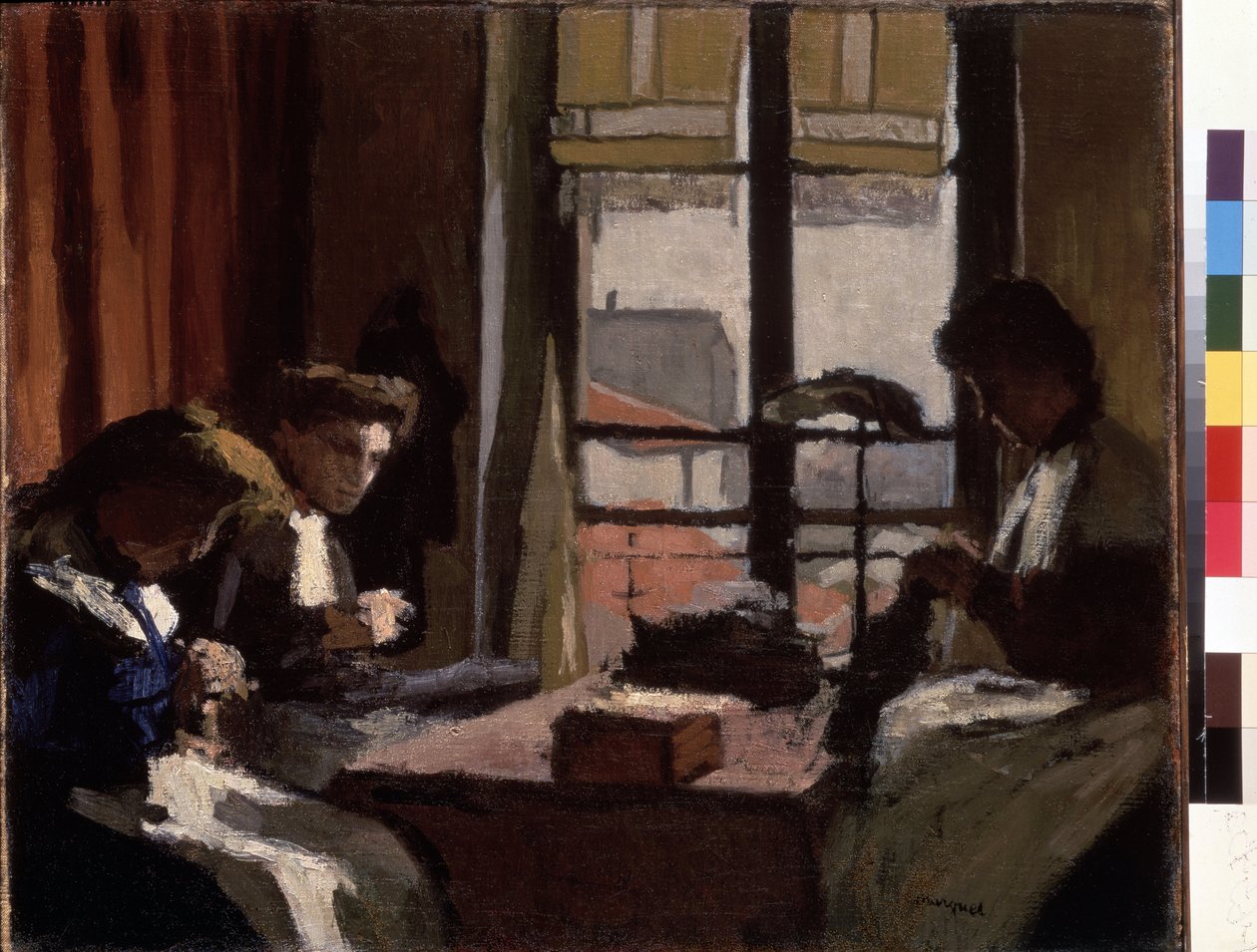 Şapkacılar (Millinerler). Pierre Albert Marquet'nin tablosu (1875-1947). Tuval üzerine yağlıboya. Güneş: 1901-1902. Boyut: 50.5x61cm. Ermitaj Müzesi, Saint Petersburg (Saint-Petersburg) by Albert Marquet