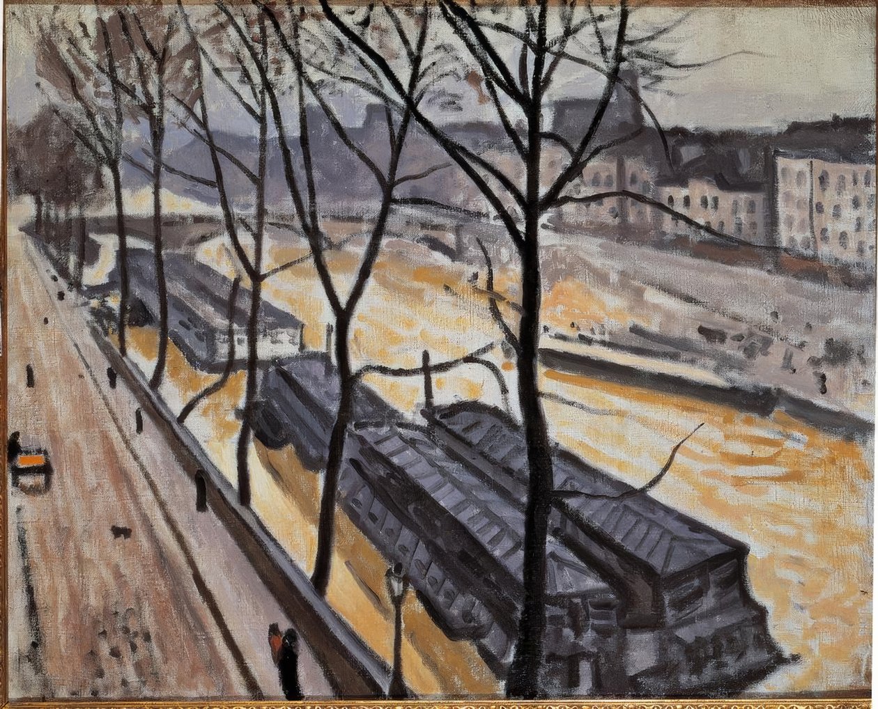 Kışın Paris (Quai de Bourbon) by Albert Marquet