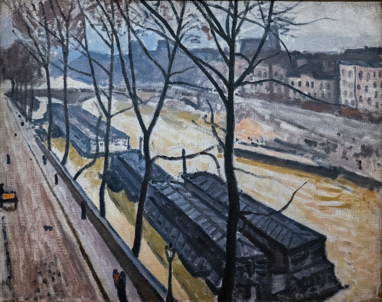 Kışın Paris. Quai Bourbon by Albert Marquet