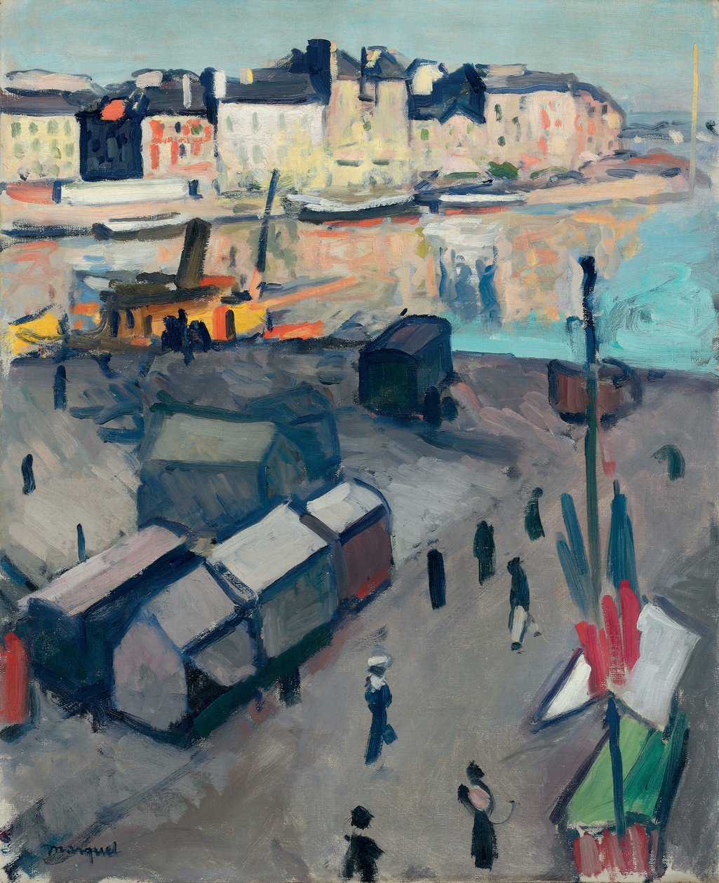 Port du Havre, 1907 dolayları (tuval üzerine yağlıboya) by Albert Marquet