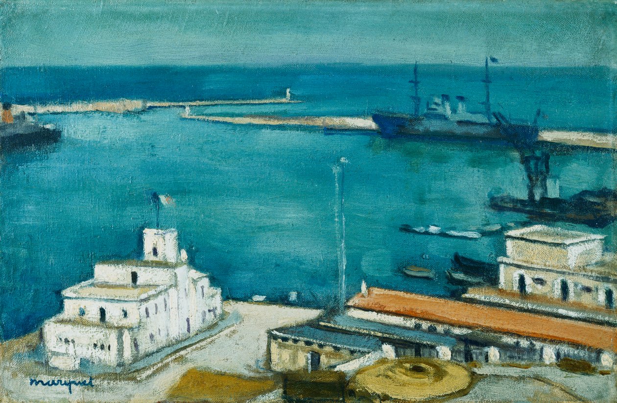 Cezayir Limanı; Le Port d'Alger, 1940 dolayları (tuval üzerine yağlıboya) by Albert Marquet