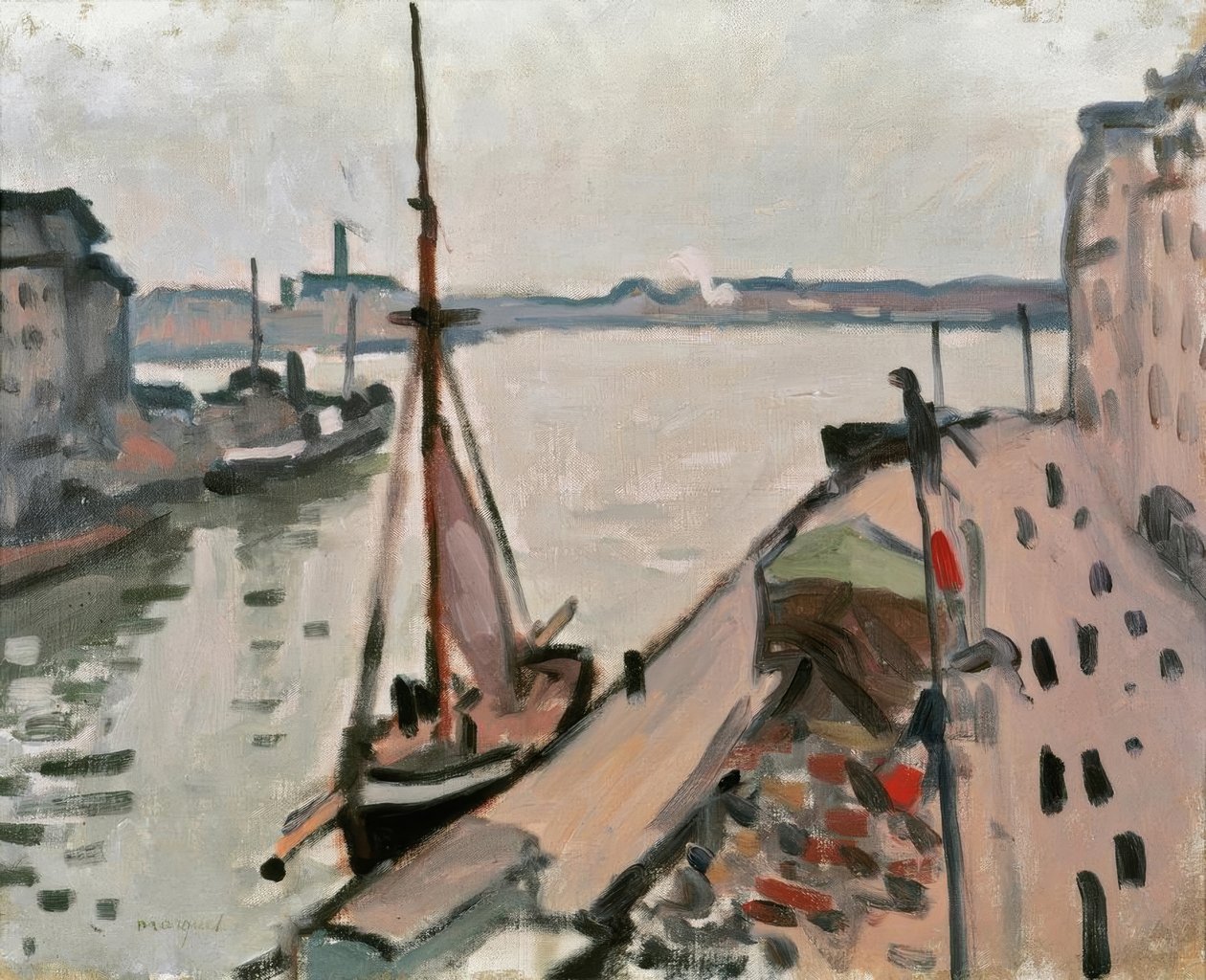 balıkçı tekneleri ile iskele by Albert Marquet