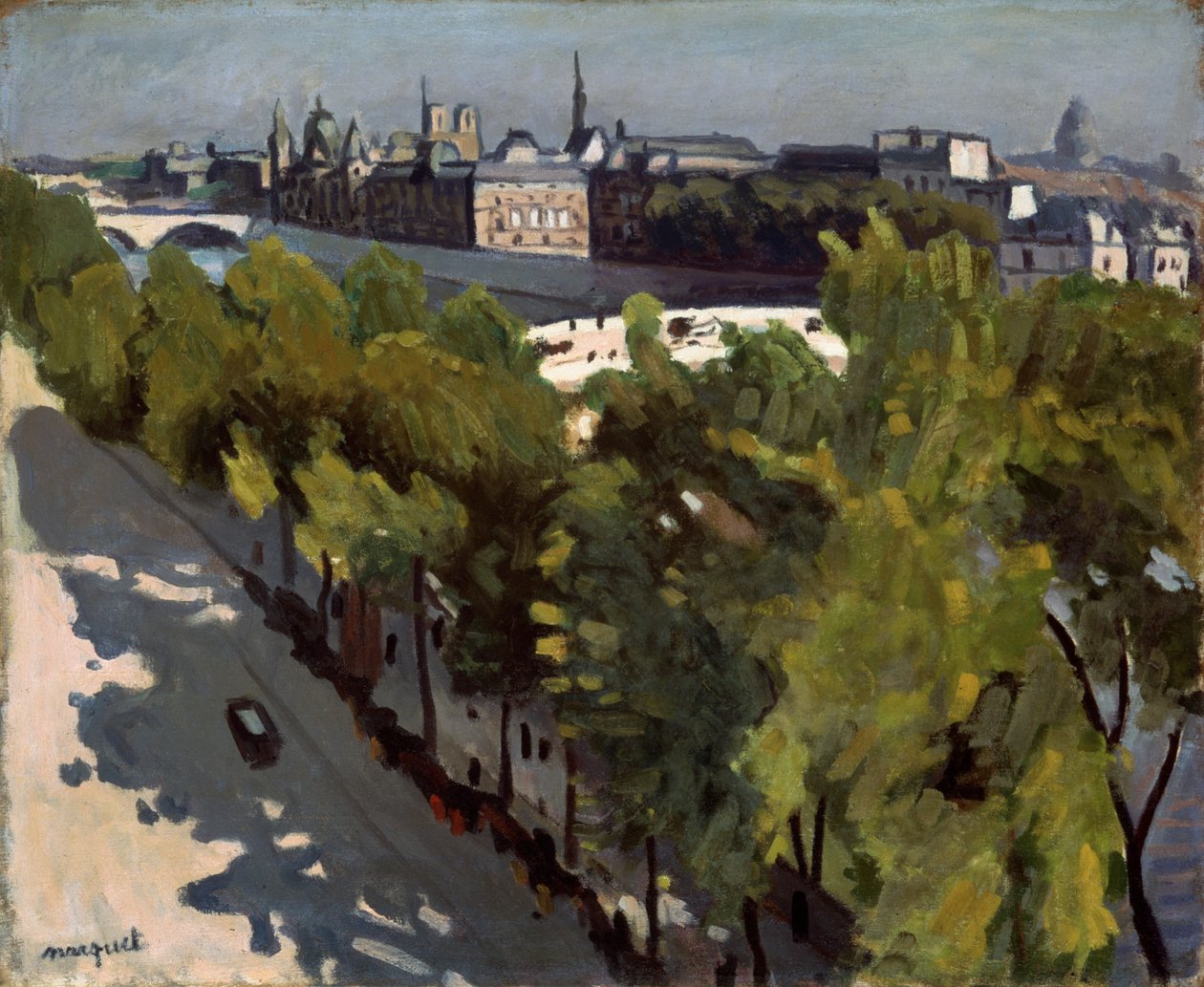 Quai du Louvre ve Pont Neuf, 1906. by Albert Marquet