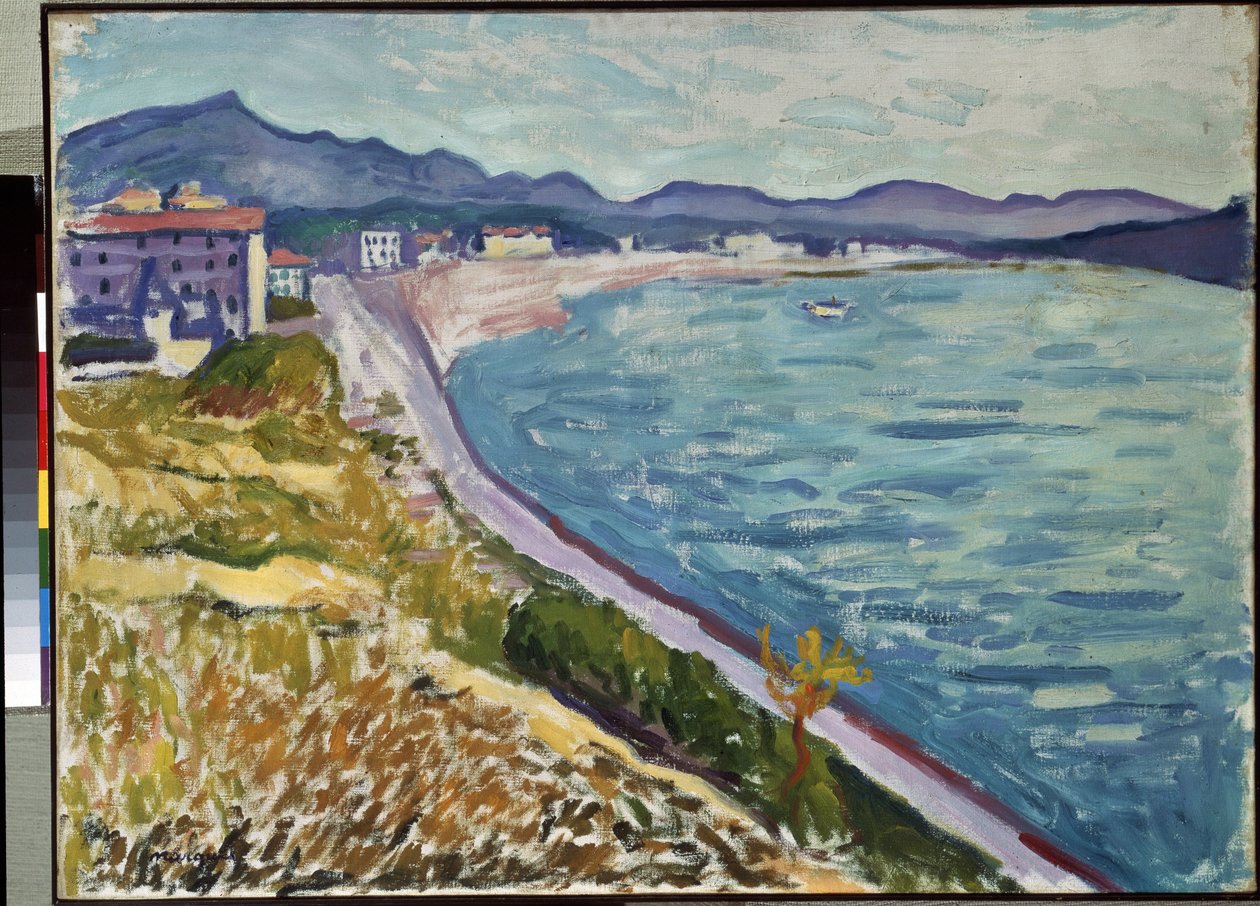""Saint Jean de Luz"" Saint-Jean-de-Luz'daki (Pyrenees Atlantiques) Bask sahilinin görünümü. Tablo Pierre-Albert (Albert) Marquet (1875-1947) 1907 Tuval üzerine yağlı boya. Ermitaj Müzesi, Saint Petersburg (Saint-Petersburg) by Albert Marquet