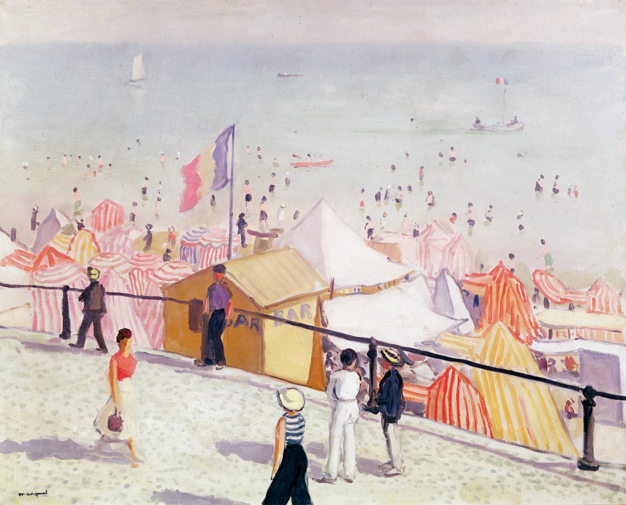 Yaz, Sables d'Olonne'daki Plaj by Albert Marquet