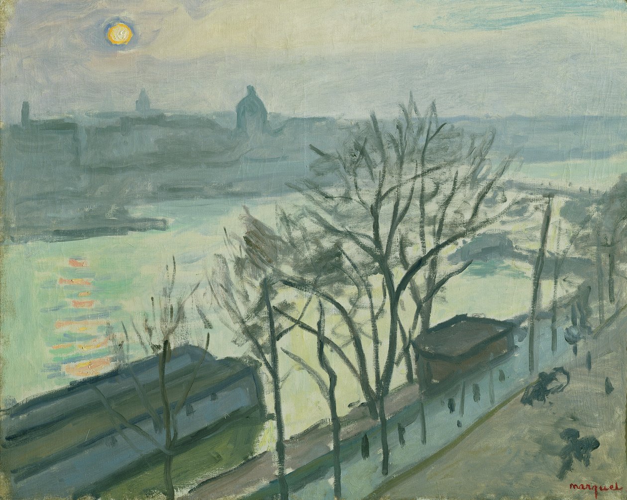 Paris Üzerindeki Güneş (Ağaçların Arasından Görülen Güneş), 1910 dolayları by Albert Marquet
