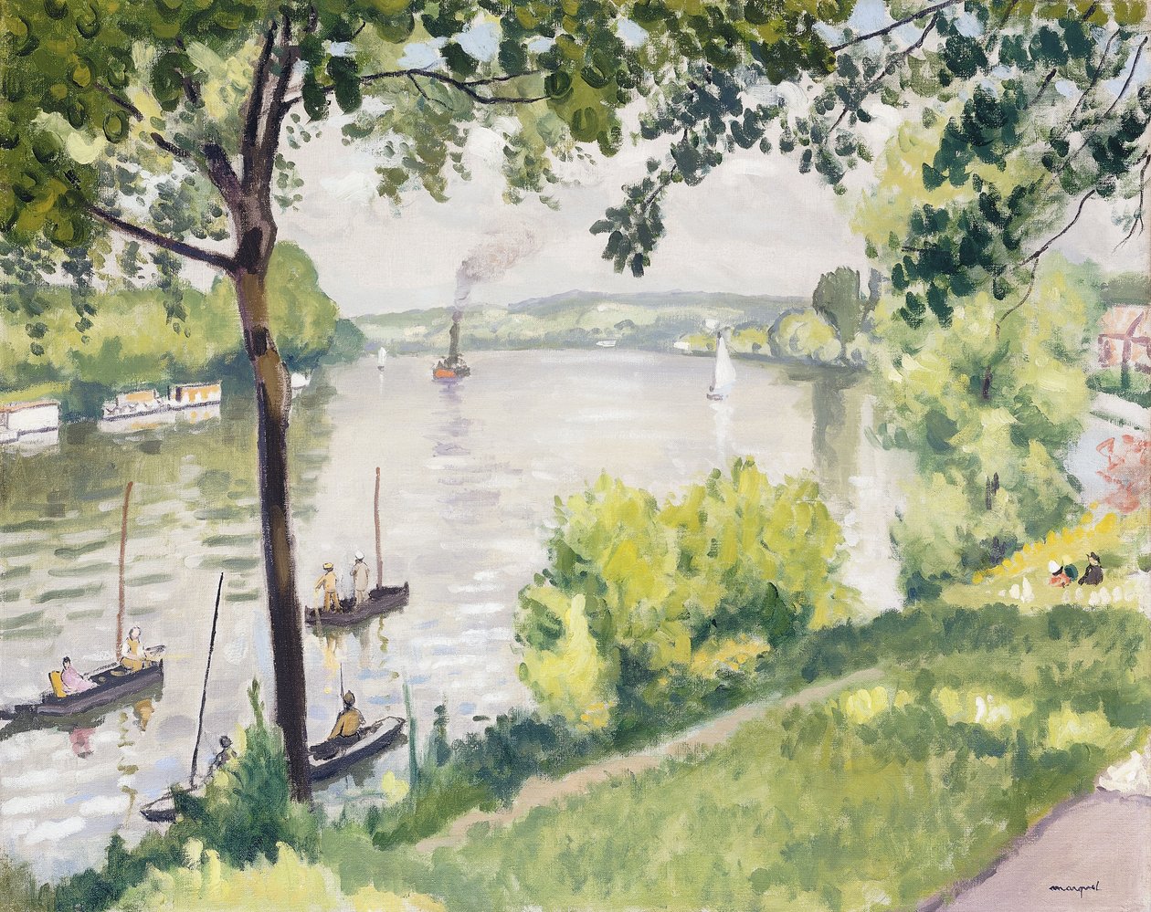 Triel Kıyıları (Römorkör); Berge a Triel (Römorkör) by Albert Marquet