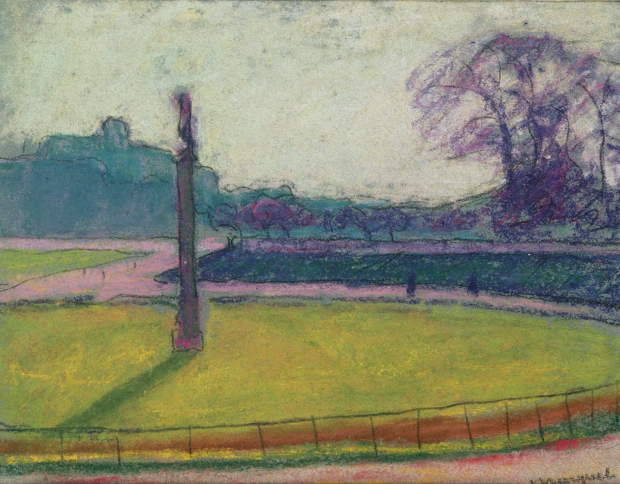 Lüksemburg Bahçeleri, Paris (kağıt üzerine pastel) by Albert Marquet