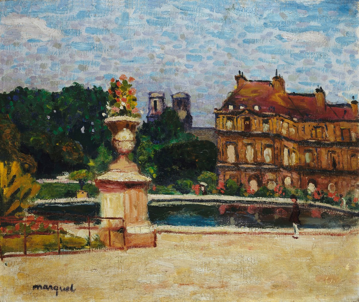 Lüksemburg'daki Gölet; Le Bassin du Luxembourg, 1904 dolayları (gemiye serilmiş tuval üzerine yağlı boya) by Albert Marquet