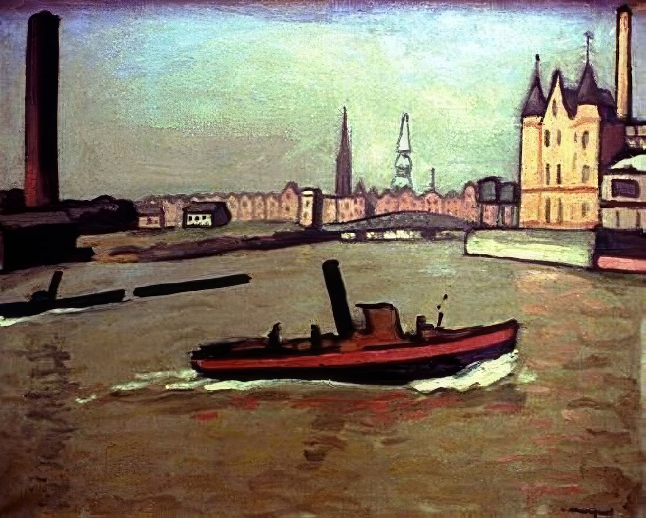Hamburg Limanı – 1908 – 68 × 81 cm – tuval üzerine yağlı boya by Albert Marquet