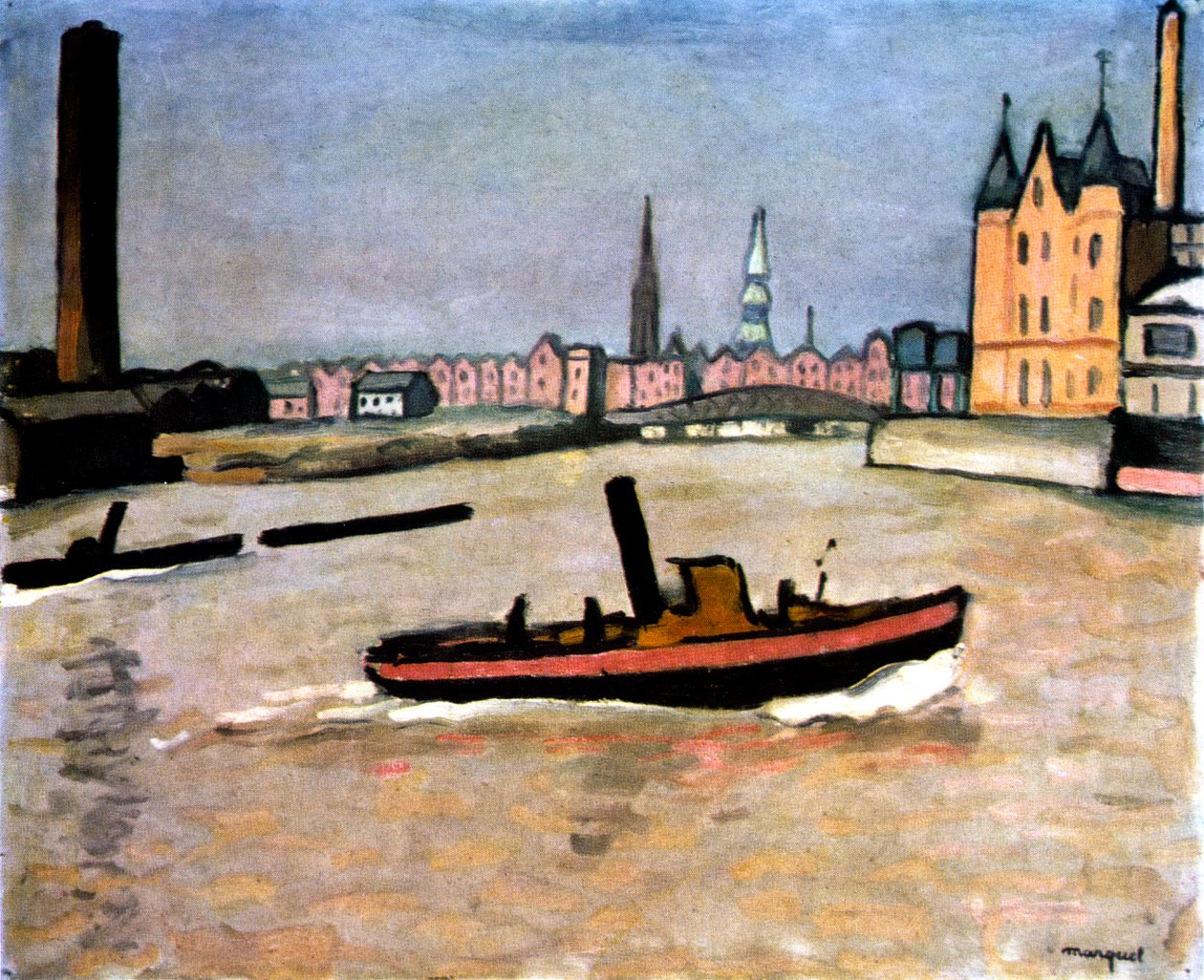 Hamburg Limanı, 1909 by Albert Marquet