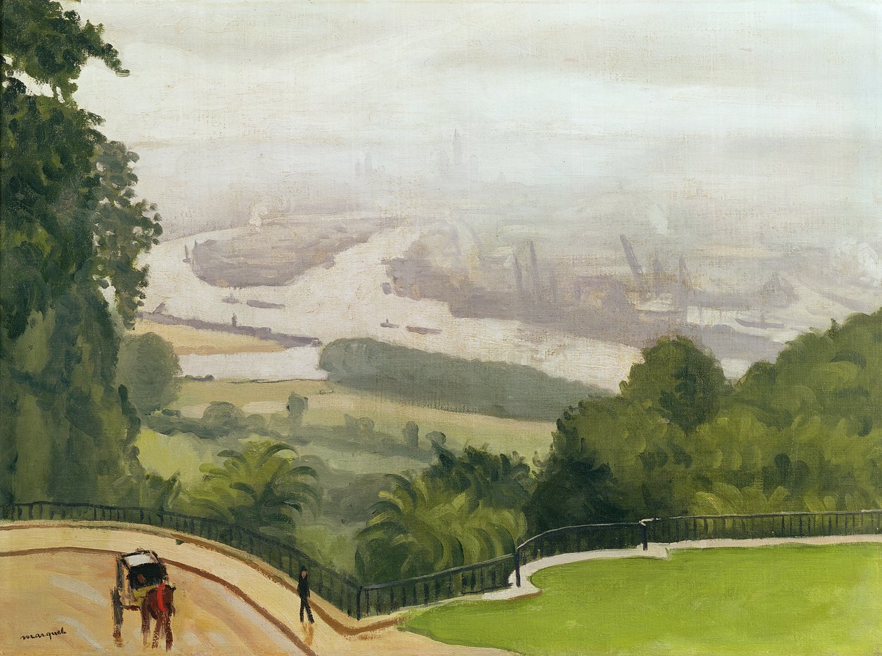 Rouen Limanı (tuval üzerine yağlıboya) by Albert Marquet