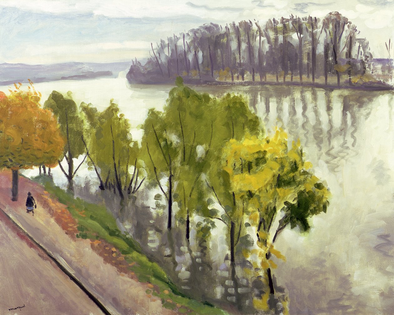 Sonbaharda La Frette'de Seine, 1939-40 dolayları (tuval üzerine yağlıboya) by Albert Marquet