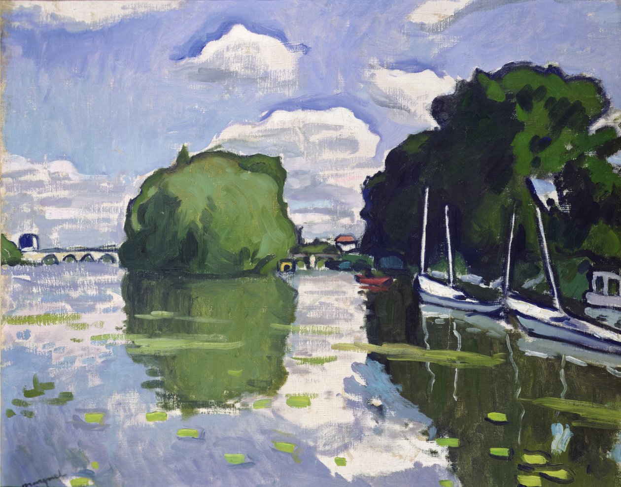 Poissy'deki Seine by Albert Marquet
