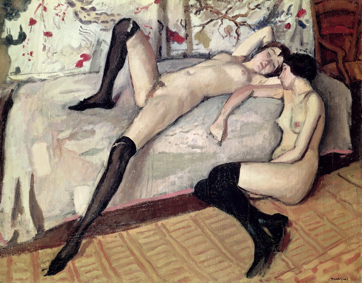 İki kız arkadaş, çıplak. by Albert Marquet