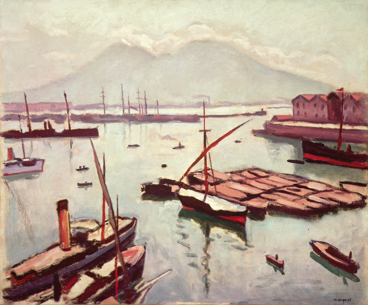 Napoli manzarası (tuval üzerine yağlıboya) by Albert Marquet