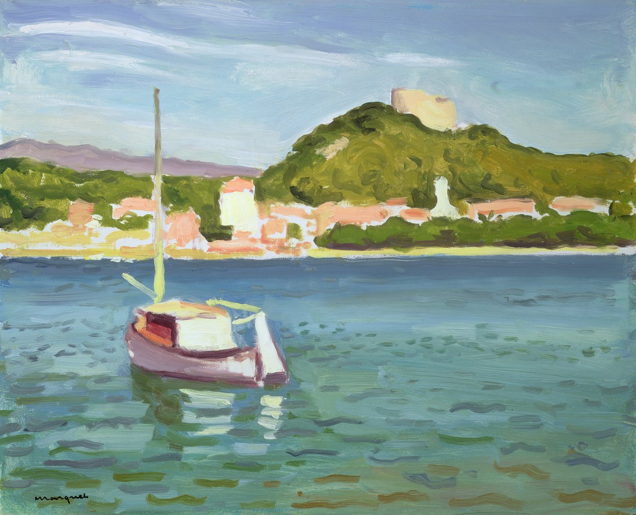 Porquerolles'in görünümü by Albert Marquet