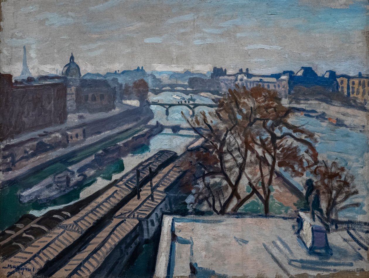 Seine ve Henri IV Anıtı'nın görünümü by Albert Marquet