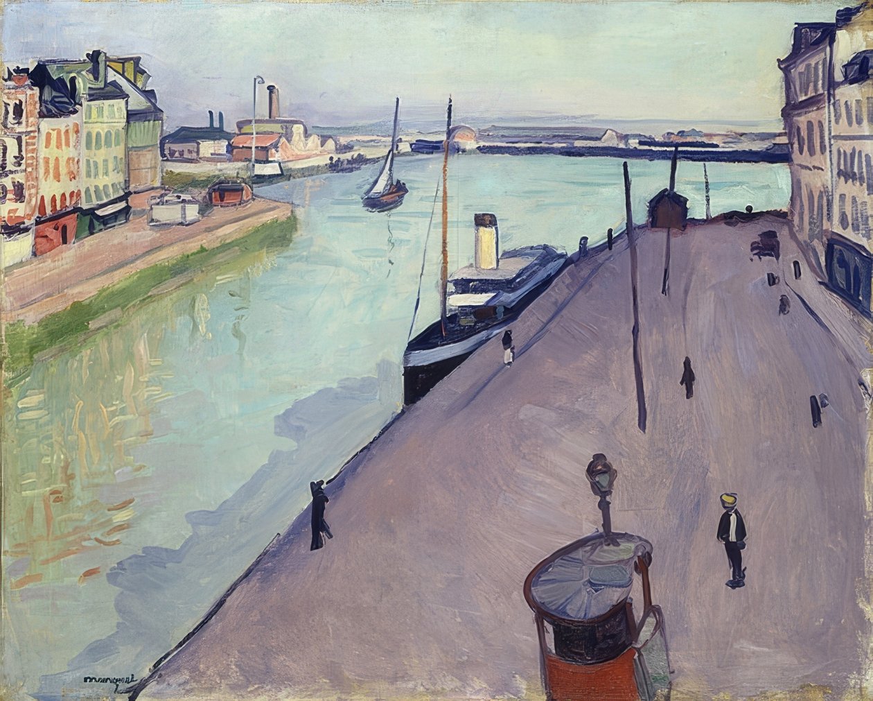 Le Havre limanının görünümü (Le quai de Notre-Dame). 1911 by Albert Marquet