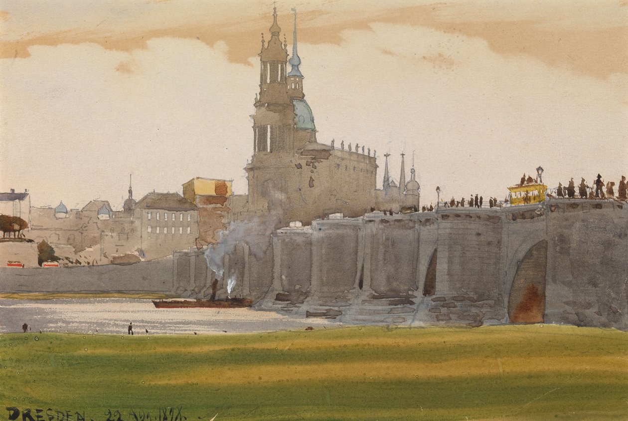 Dresden manzarası, 1898 by Albert Nikolaevich Benois