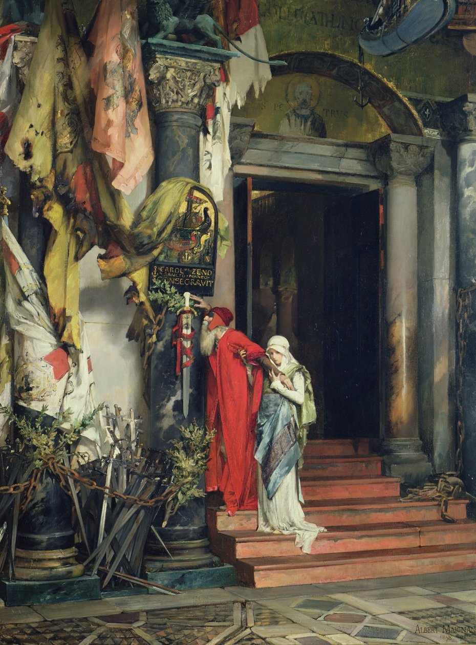 Amiral Carlo Zeno (1334-1418) 1878 by Albert Pierre Rene Maignan