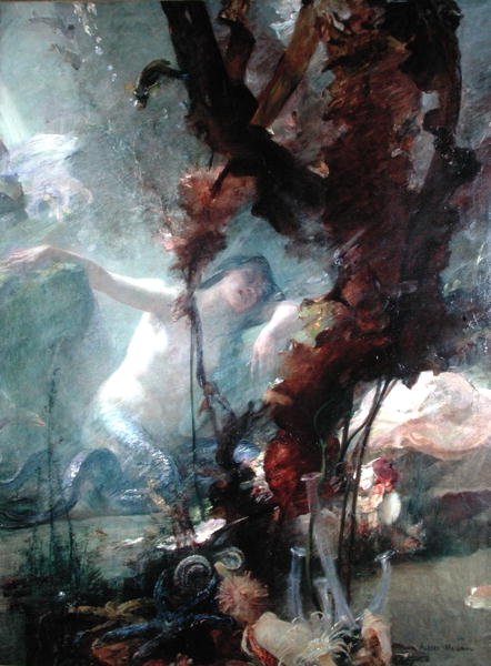 La Sirene (tuval üzerine yağlı boya) by Albert Pierre Rene Maignan
