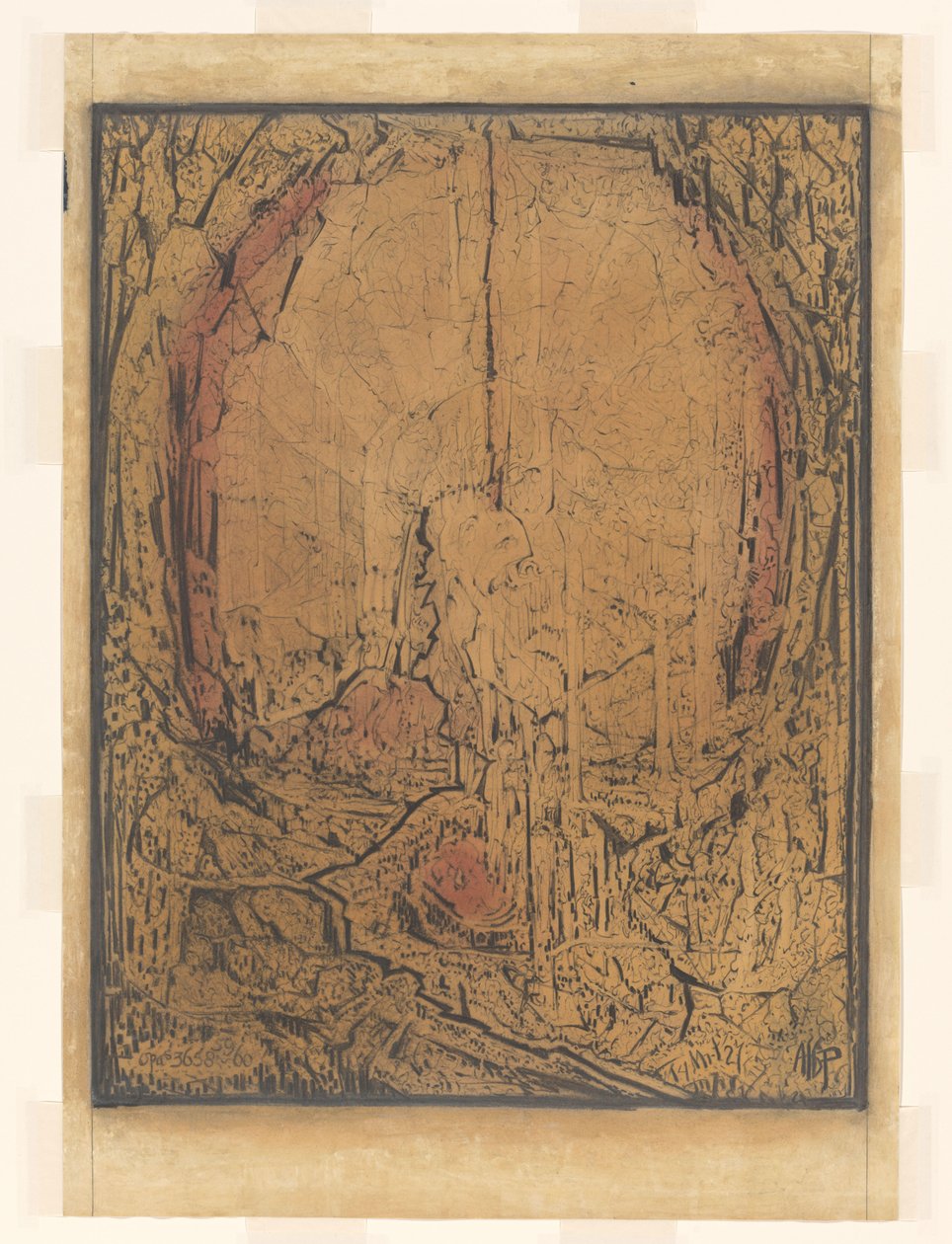 Opus 3658,59,60 (nesne üzerindeki orijinal başlık) by Albert Plasschaert (signed by artist)