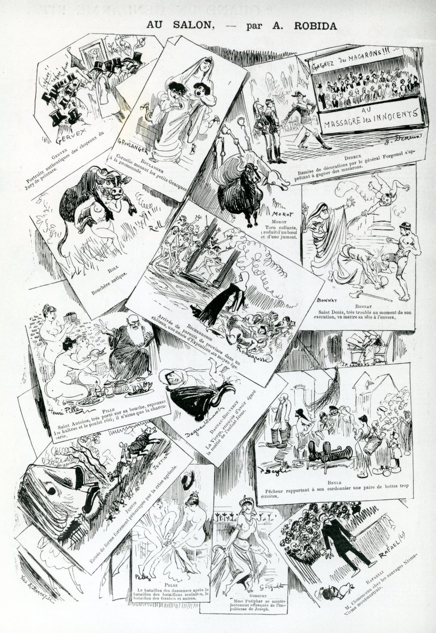 Salonda, 'La Caricature'dan, No. 283, 30 Mayıs 1885 by Albert Robida