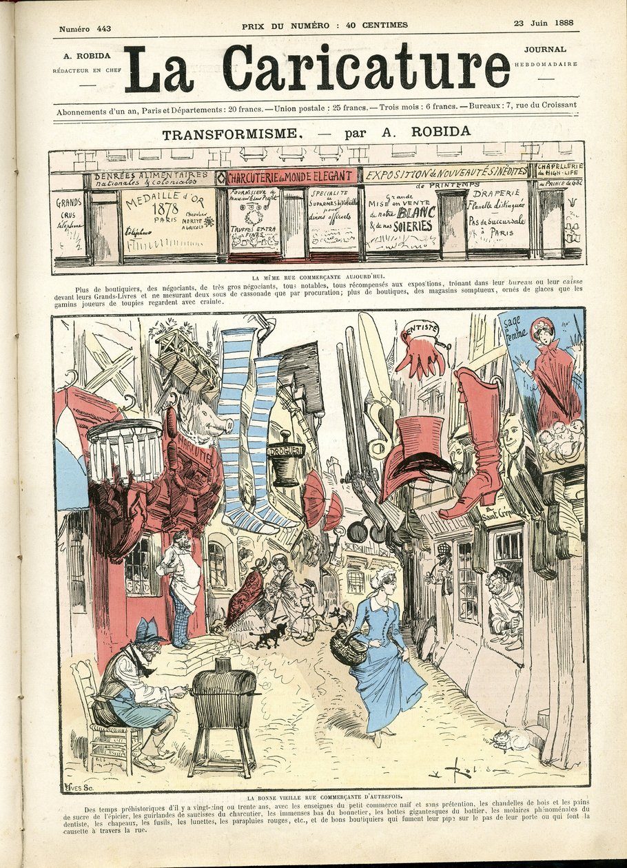 La Caricature#39;ın (1880) Kapağı için Albert Robida#39;nın (1848-1926) çizimi by Albert Robida