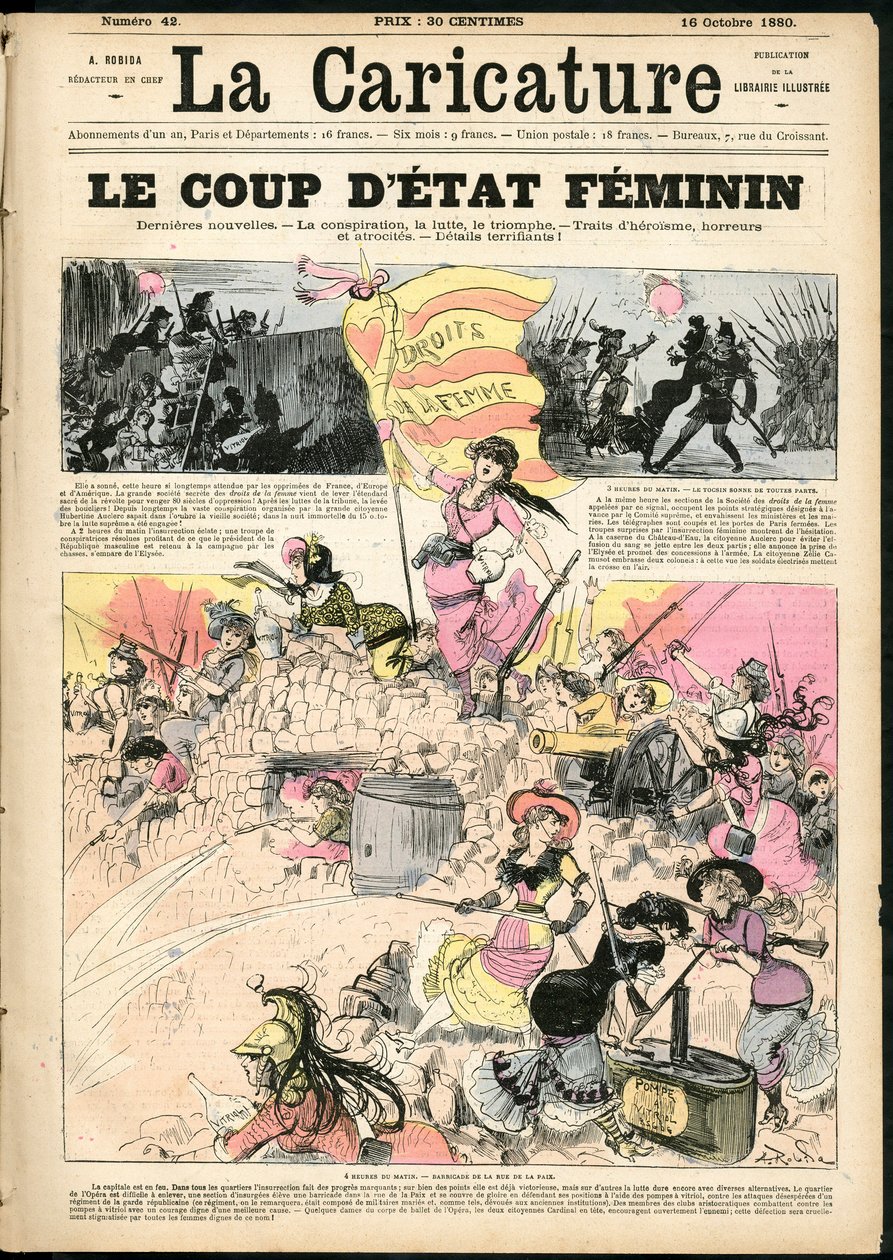 La Caricature#39;ın (1880) Kapağı için Albert Robida#39;nın (1848-1926) çizimi by Albert Robida