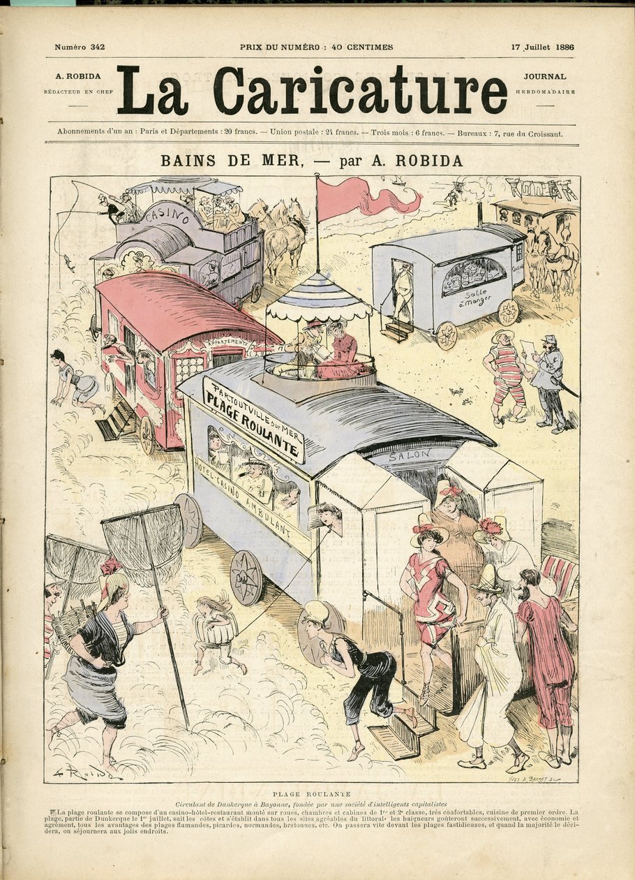 La Caricature#39;ın (1880) Kapağı için Albert Robida#39;nın (1848-1926) çizimi by Albert Robida