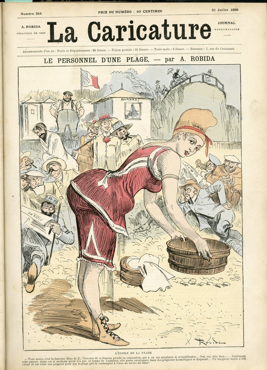 La Karikatürün Battaniyesi için Albert Robida#39;nın (1848-1926) İllüstrasyonu (1880) by Albert Robida