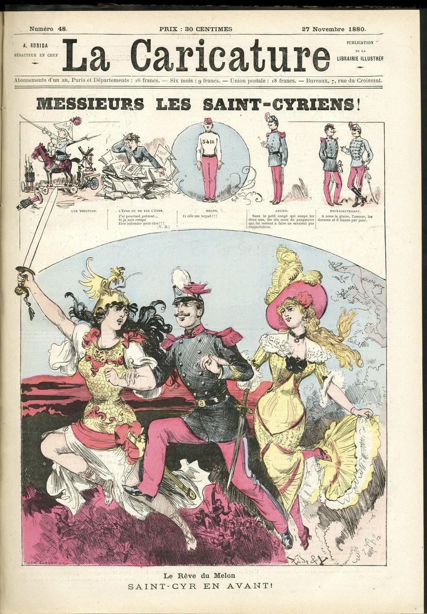 La Caricature (1880) Kapağı için Albert Robida#39;nın (1848-1926) İllüstrasyonu by Albert Robida