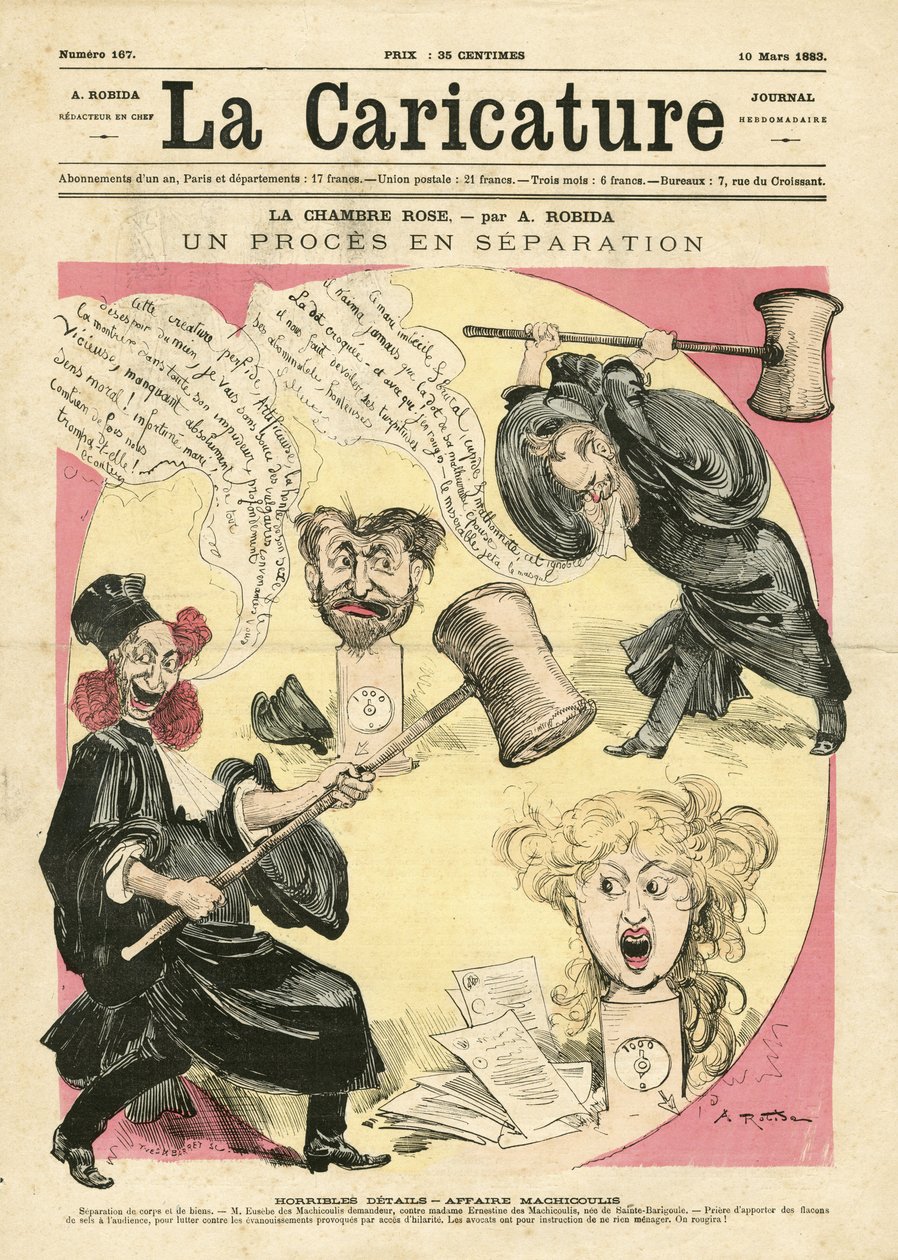 La Caricature (1880) Kapağı için Albert Robida#39;nın (1848-1926) İllüstrasyonu by Albert Robida
