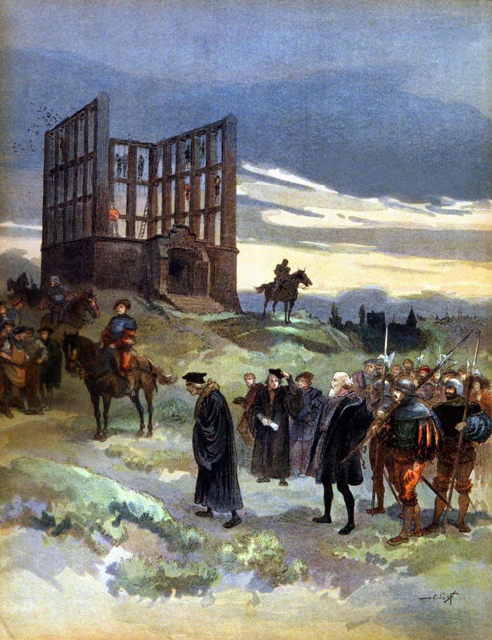 Başkomiser Semblancay'ın asılması (1527) by Albert Robida