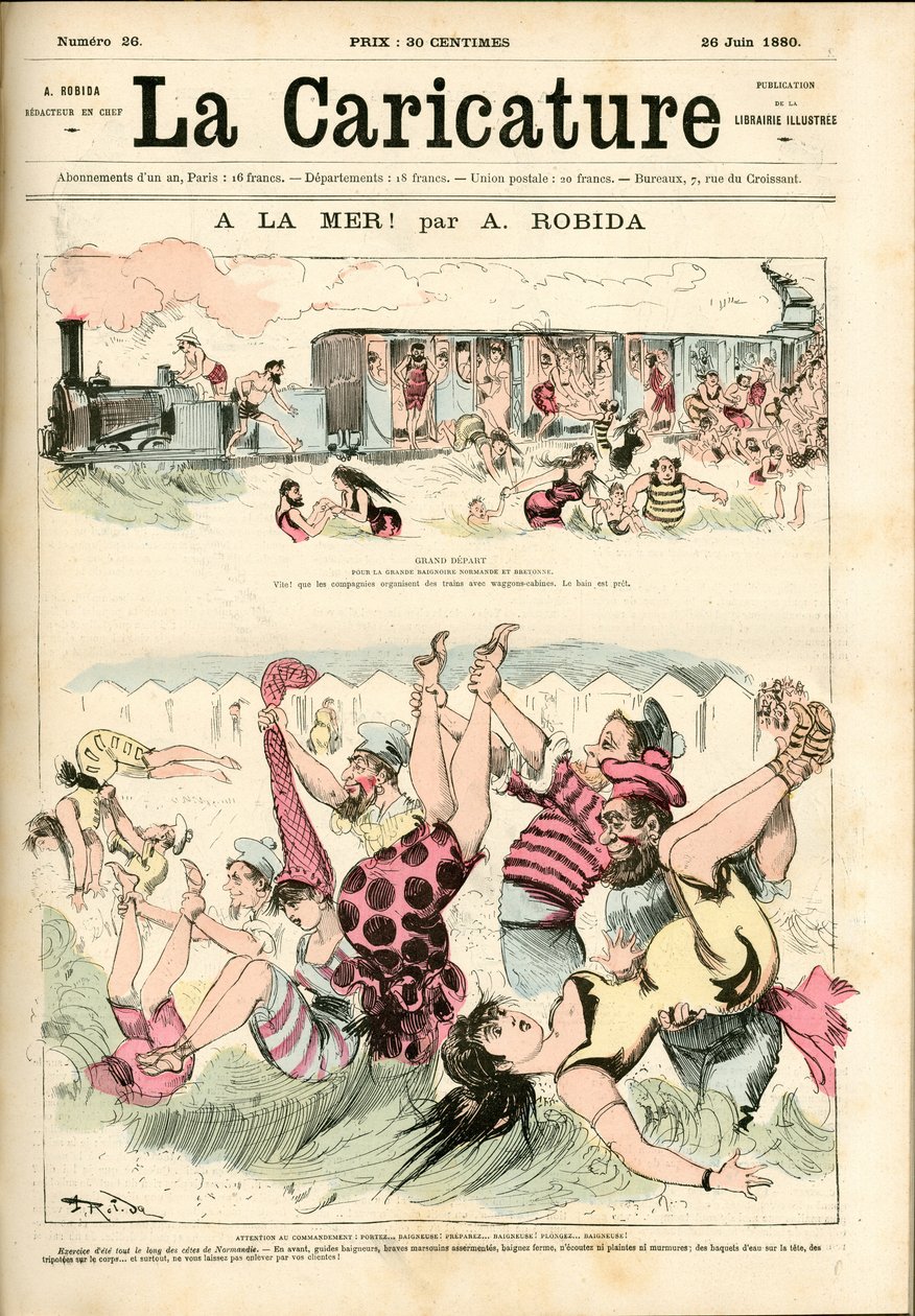 Denize doğru! 1880 (gravür) by Albert Robida
