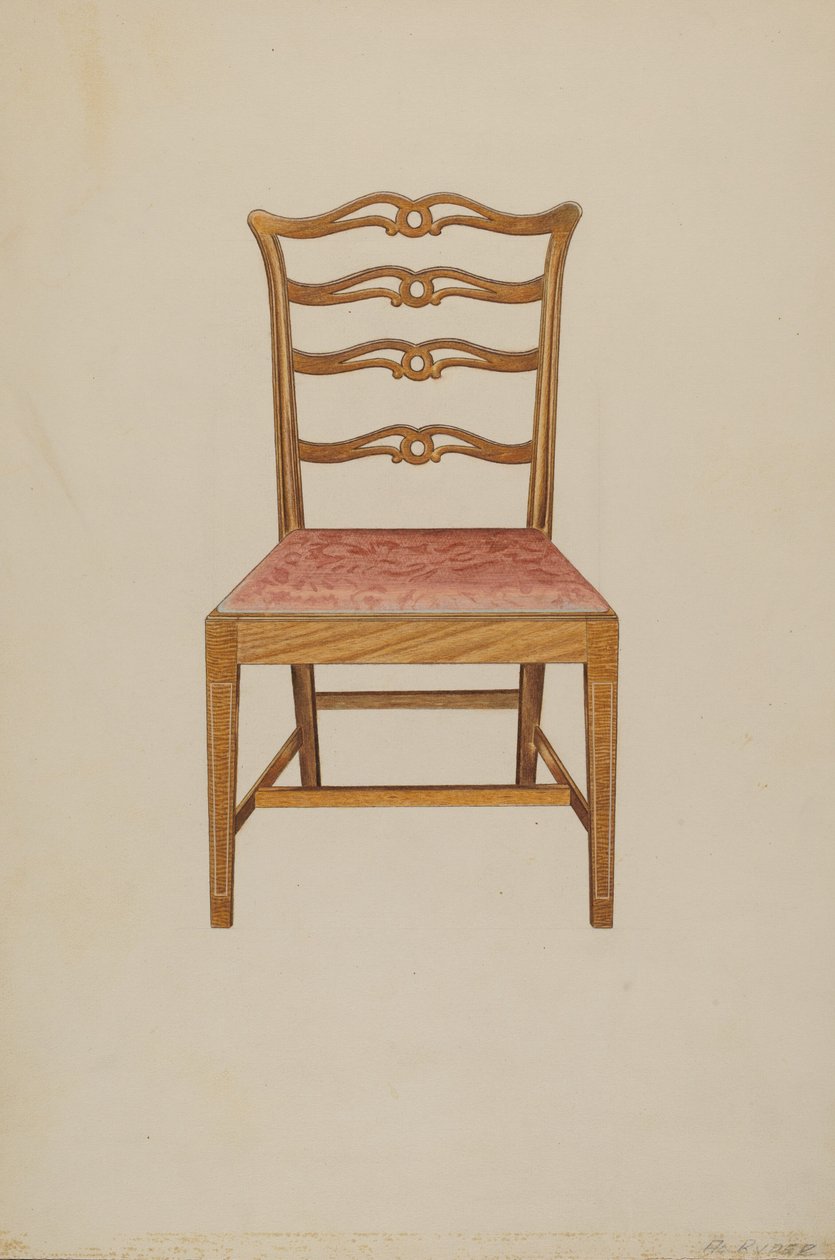 Merdiven Sırtlı Sandalye by Albert Ryder