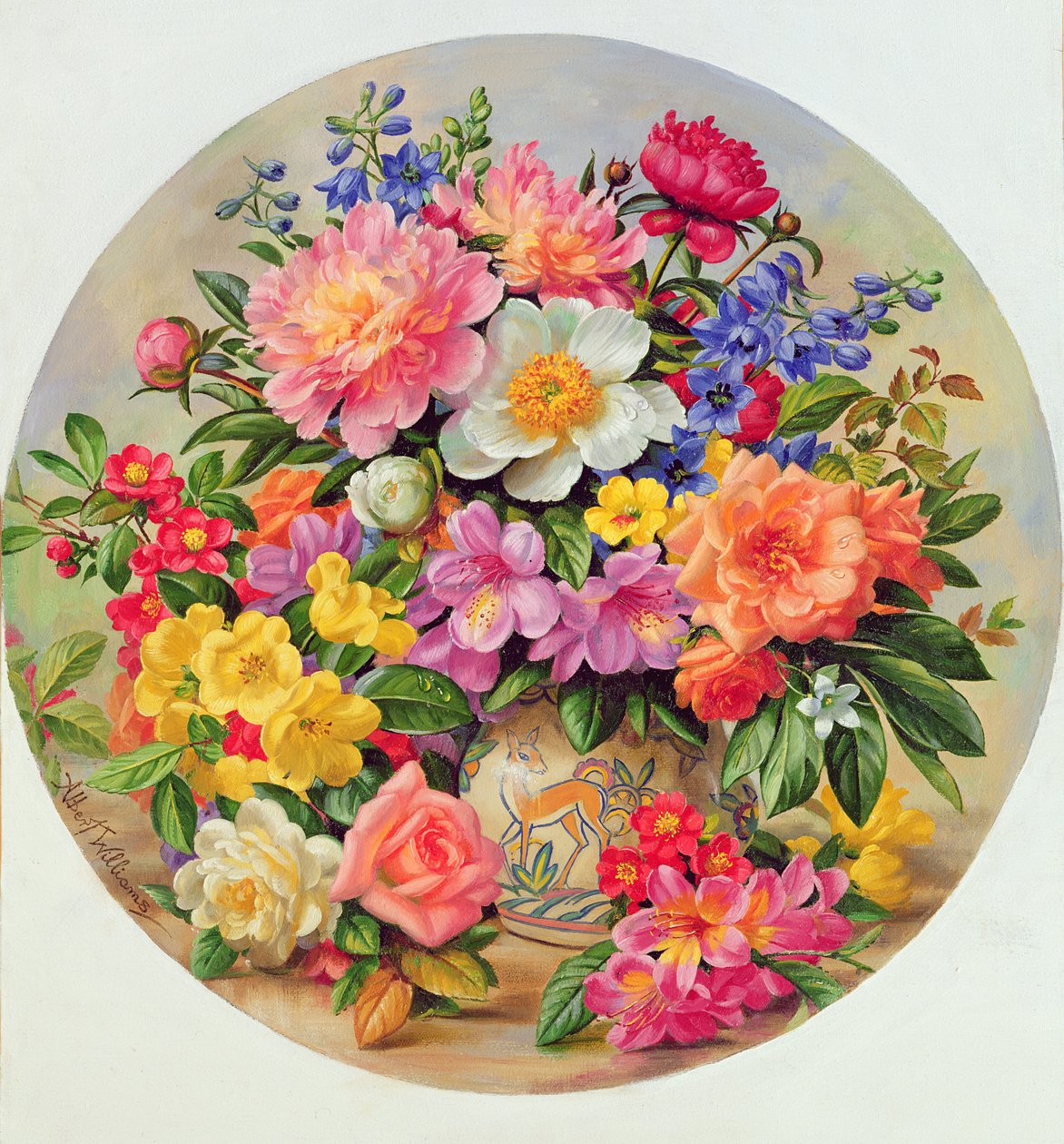 A405C Temmuz Bahçe Çiçekleri by Albert Williams