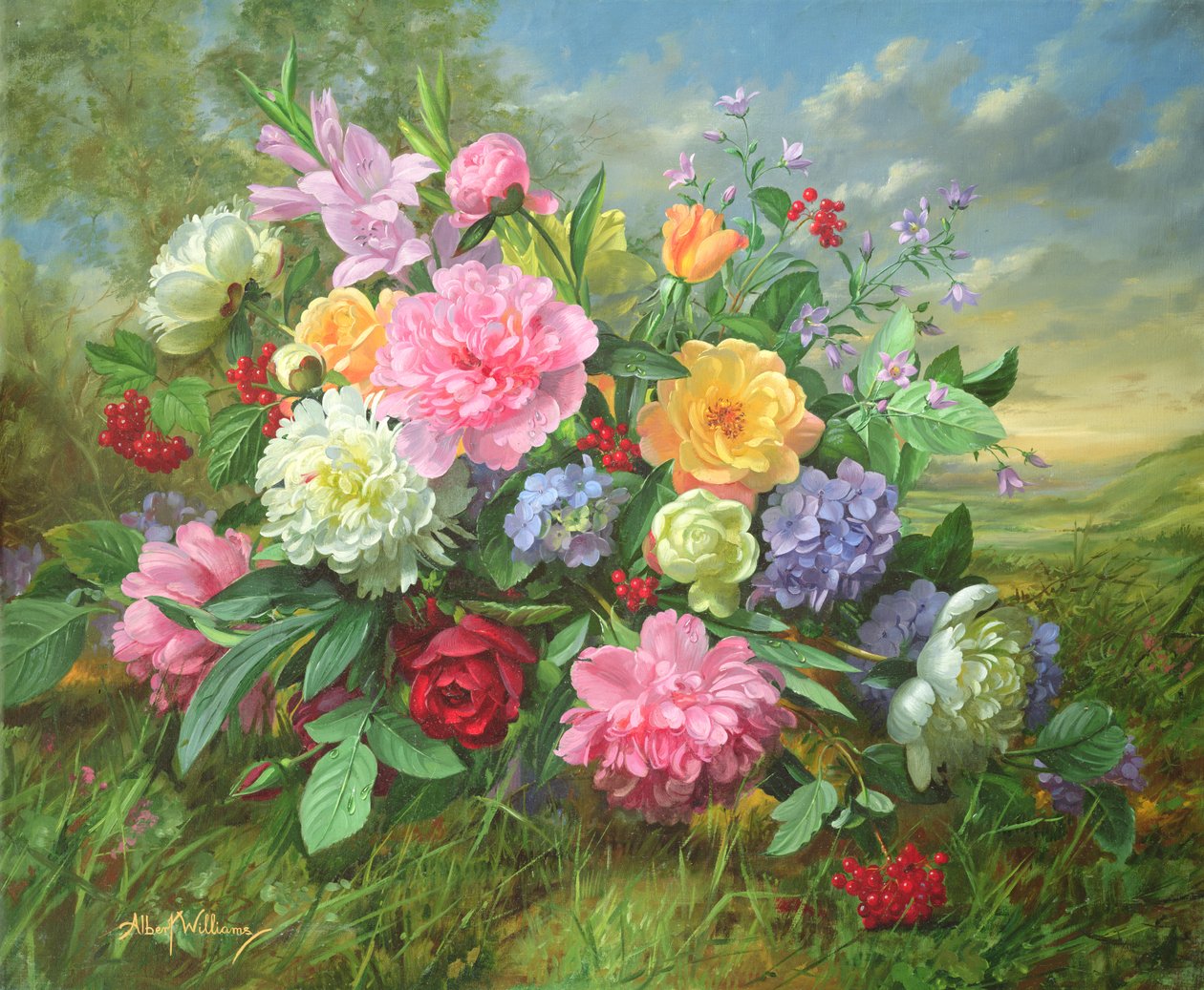 AB18 Şakayık ve Ortanca by Albert Williams