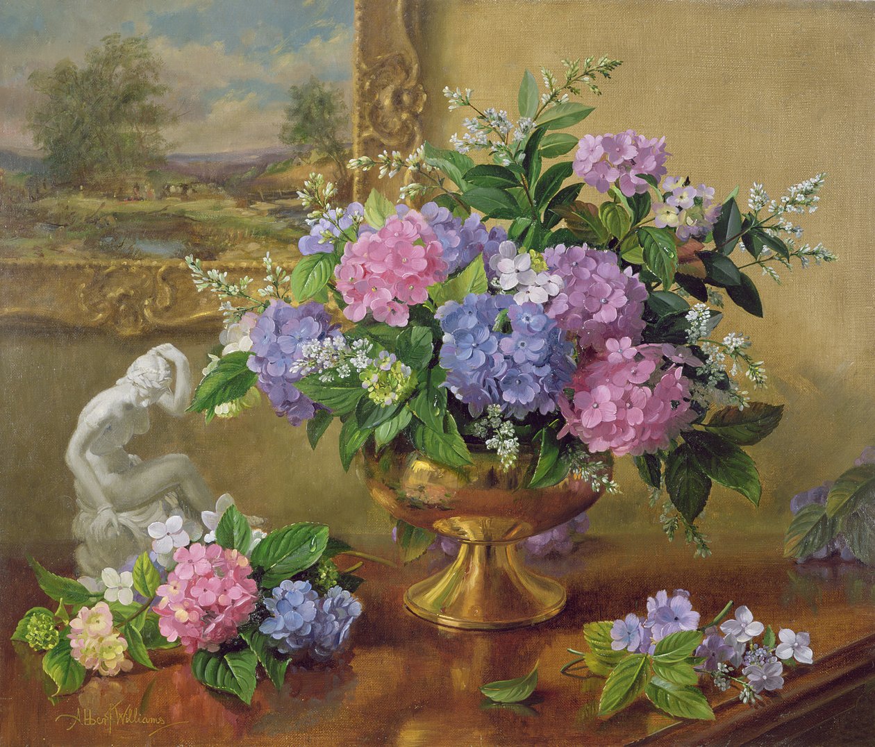 AB211B Ortancalar ve Leylaklar Natürmort by Albert Williams