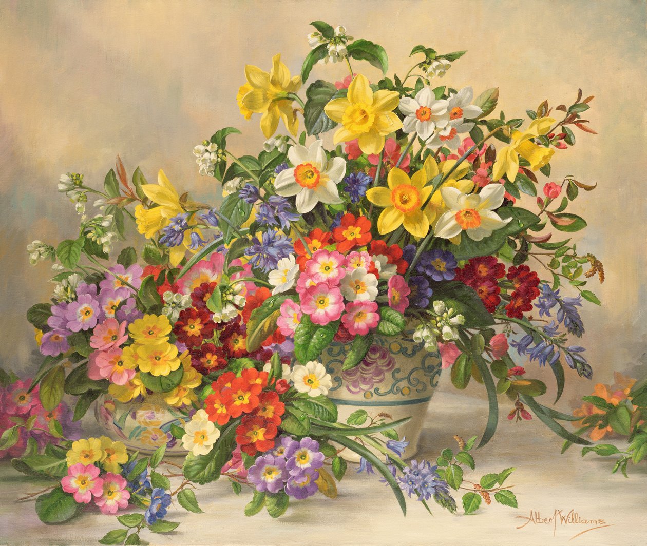 AB/296 Bahar Çiçekleri ve Poole Çömlek by Albert Williams