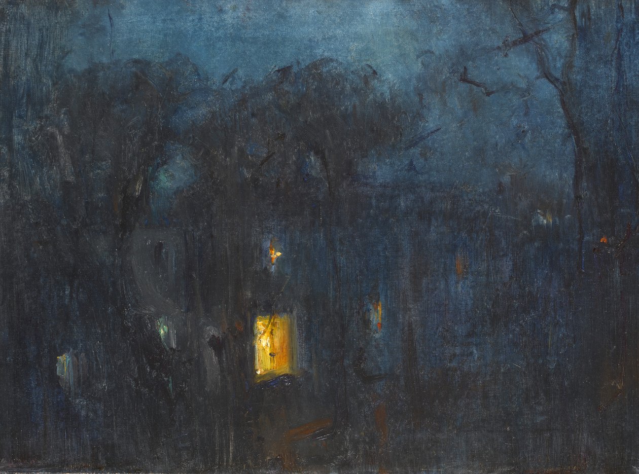 Tek bir pencere ile geceleri ev yaktı by Albert de Belleroche