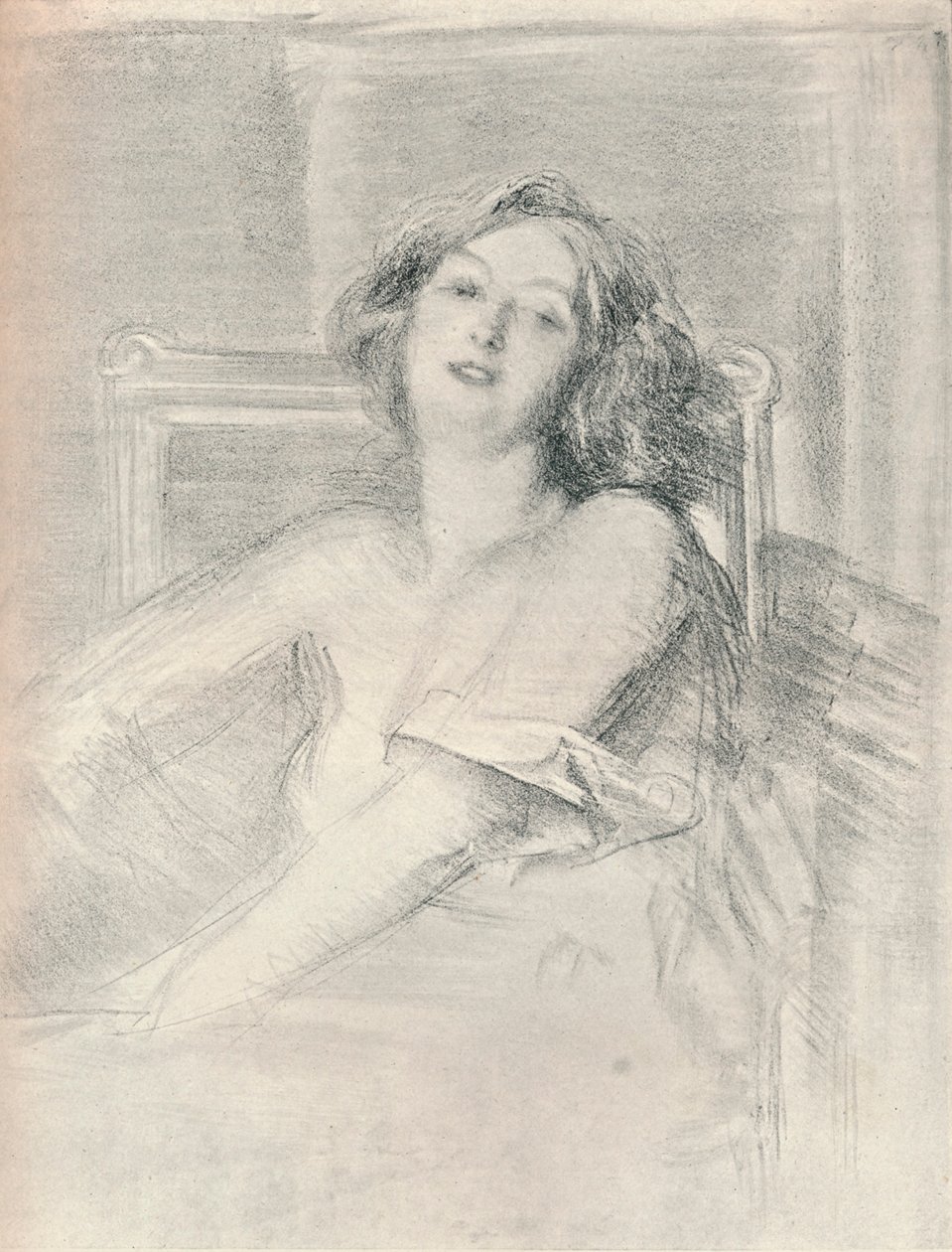Bir kadının litografi portresi, c1905 by Albert de Belleroche