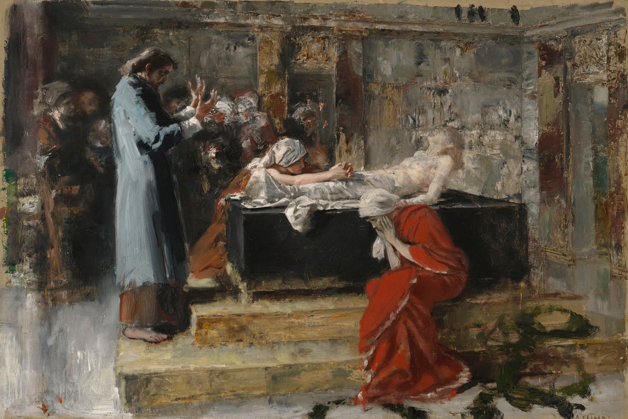 Jairi'nin Küçük Kızının Yükselişi by Albert von Keller
