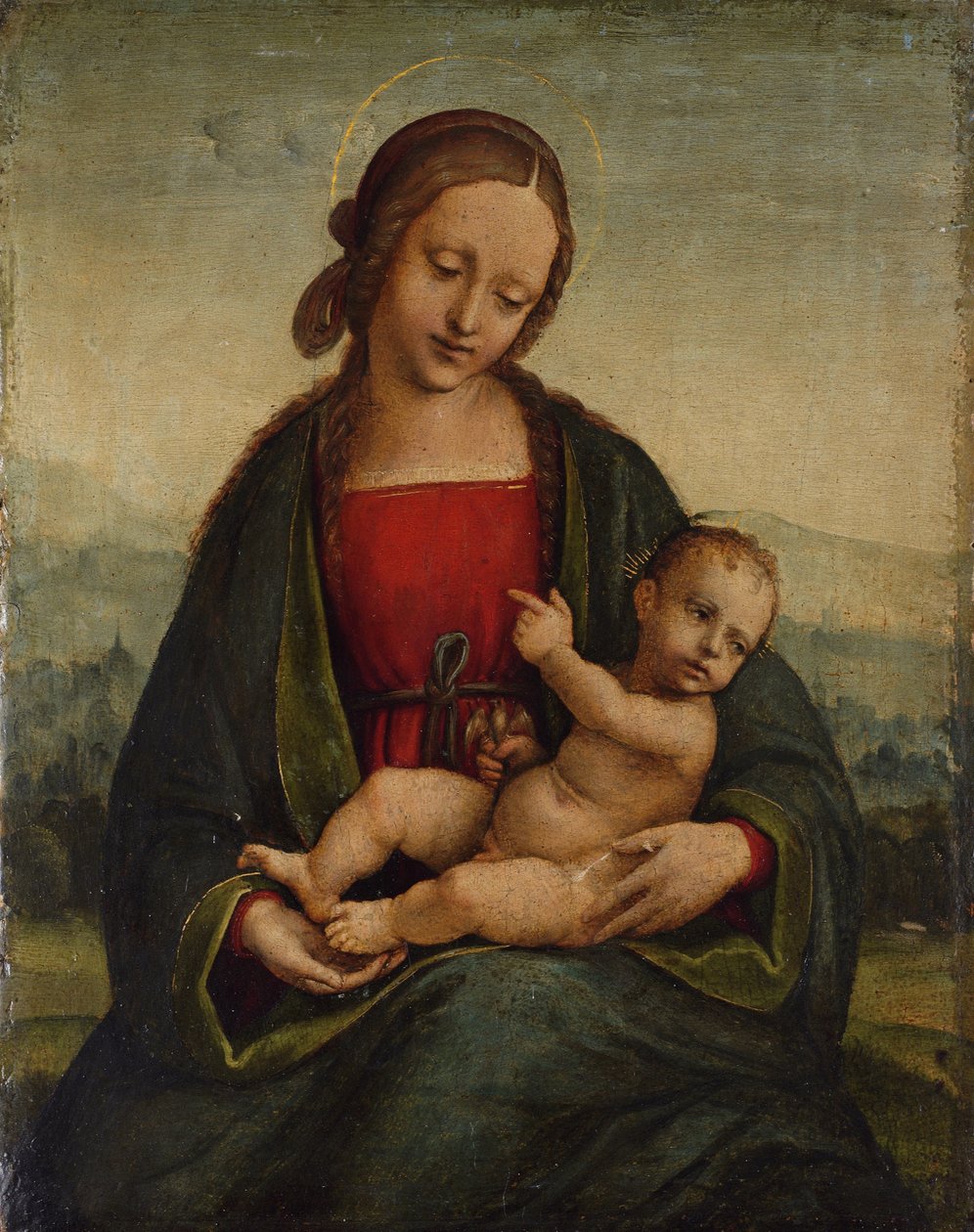 Saka Kuşu ile Madonna ve Çocuk by Albertino Piazza da Lodi