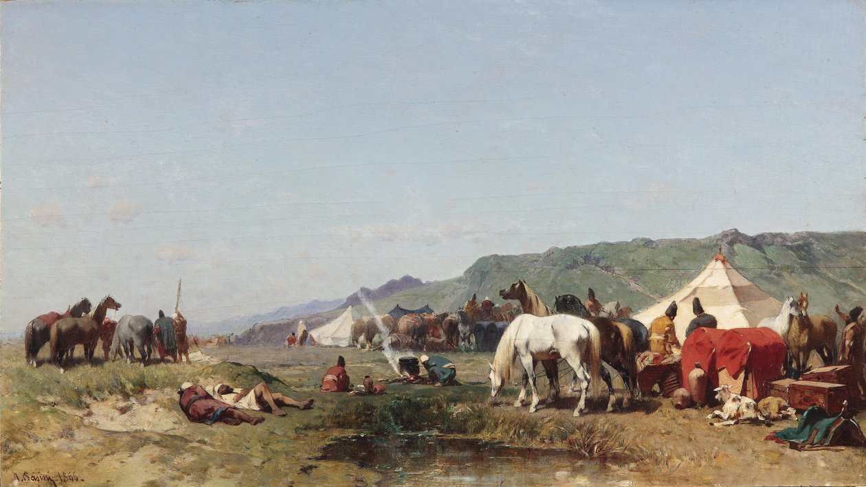 Arap kampı by Alberto Pasini