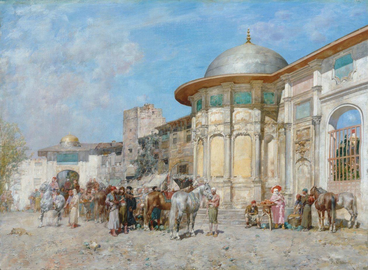 At pazarı, Suriye by Alberto Pasini