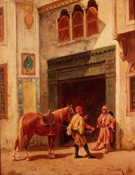 Araplar bir ağ geçidinde by Alberto Pasini