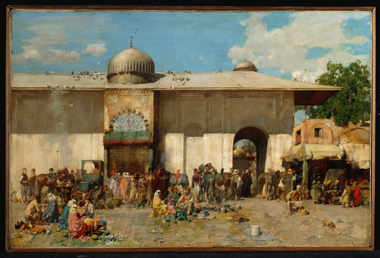 Doğu Pazarı, 1884 by Alberto Pasini